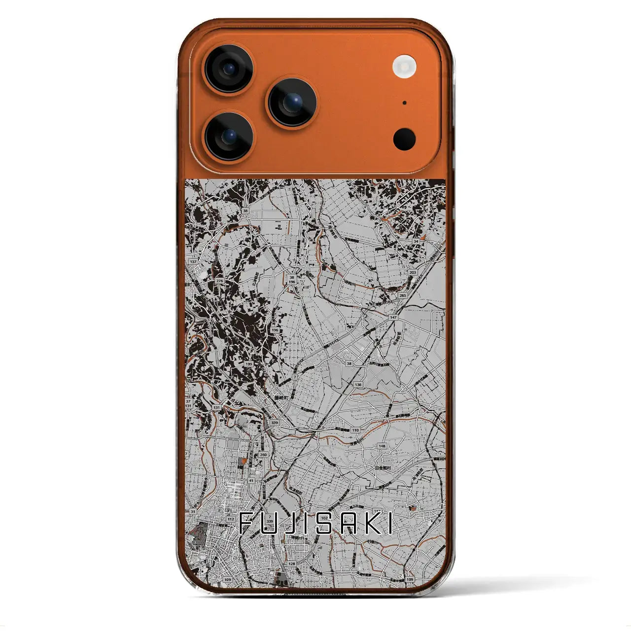 【藤崎(青森県)】地図柄iPhoneケース(クリアタイプ)