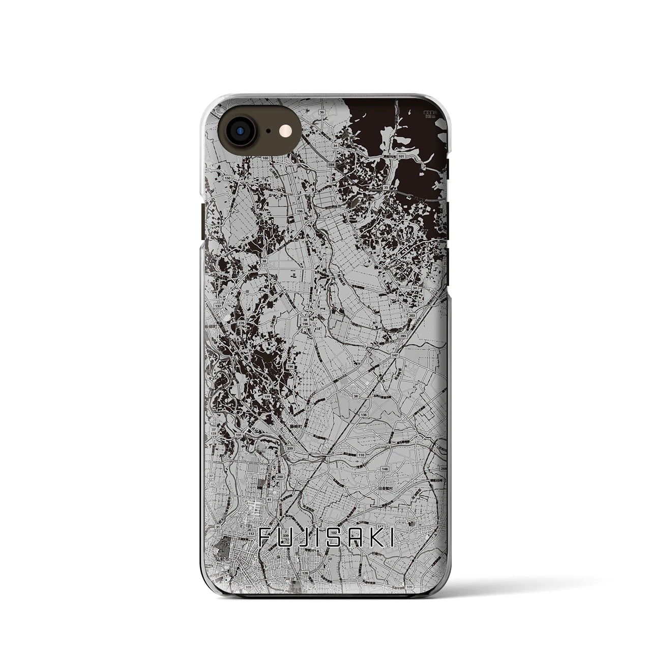【藤崎(青森県)】地図柄iPhoneケース(クリアタイプ)