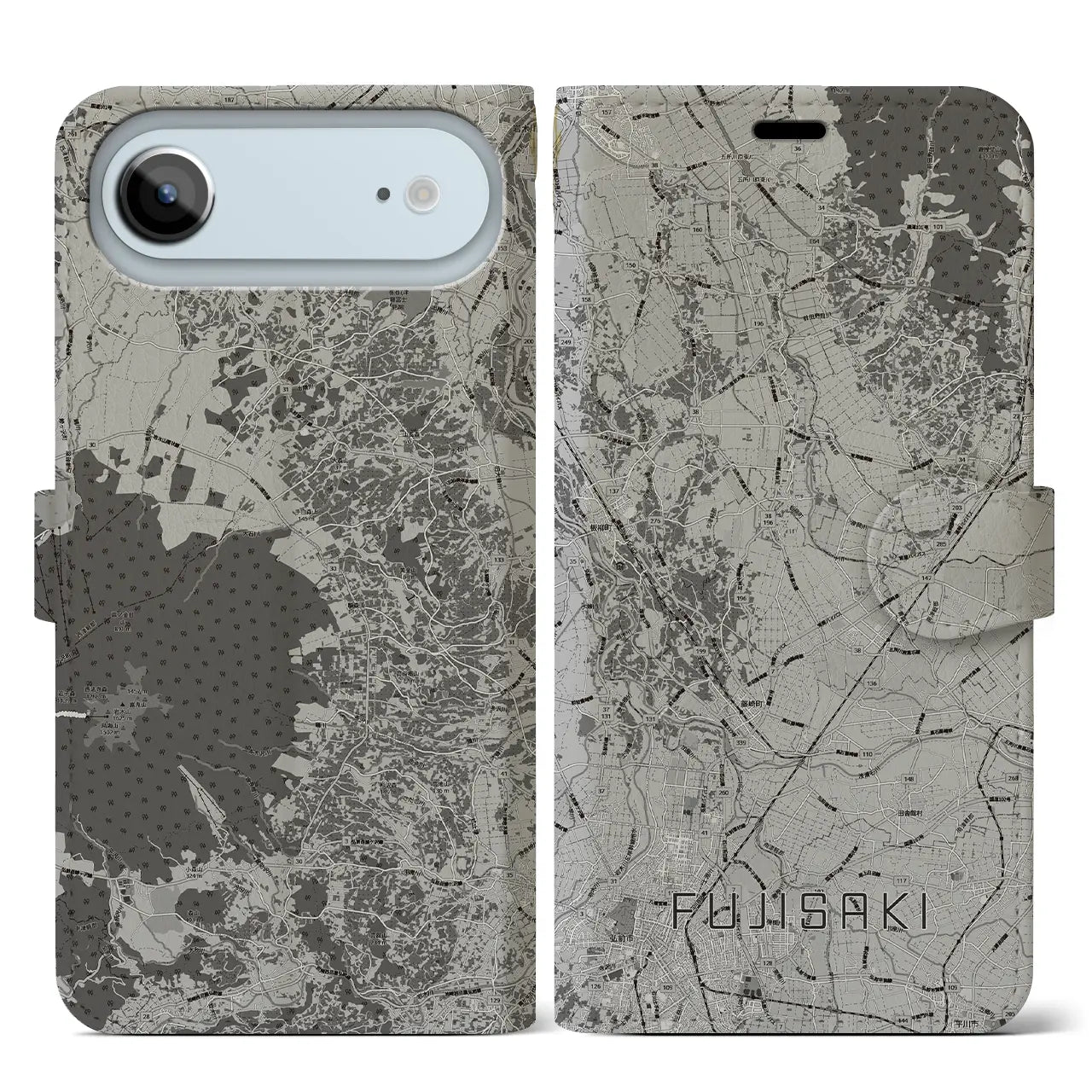 【藤崎(青森県)】地図柄iPhoneケース(手帳タイプ)