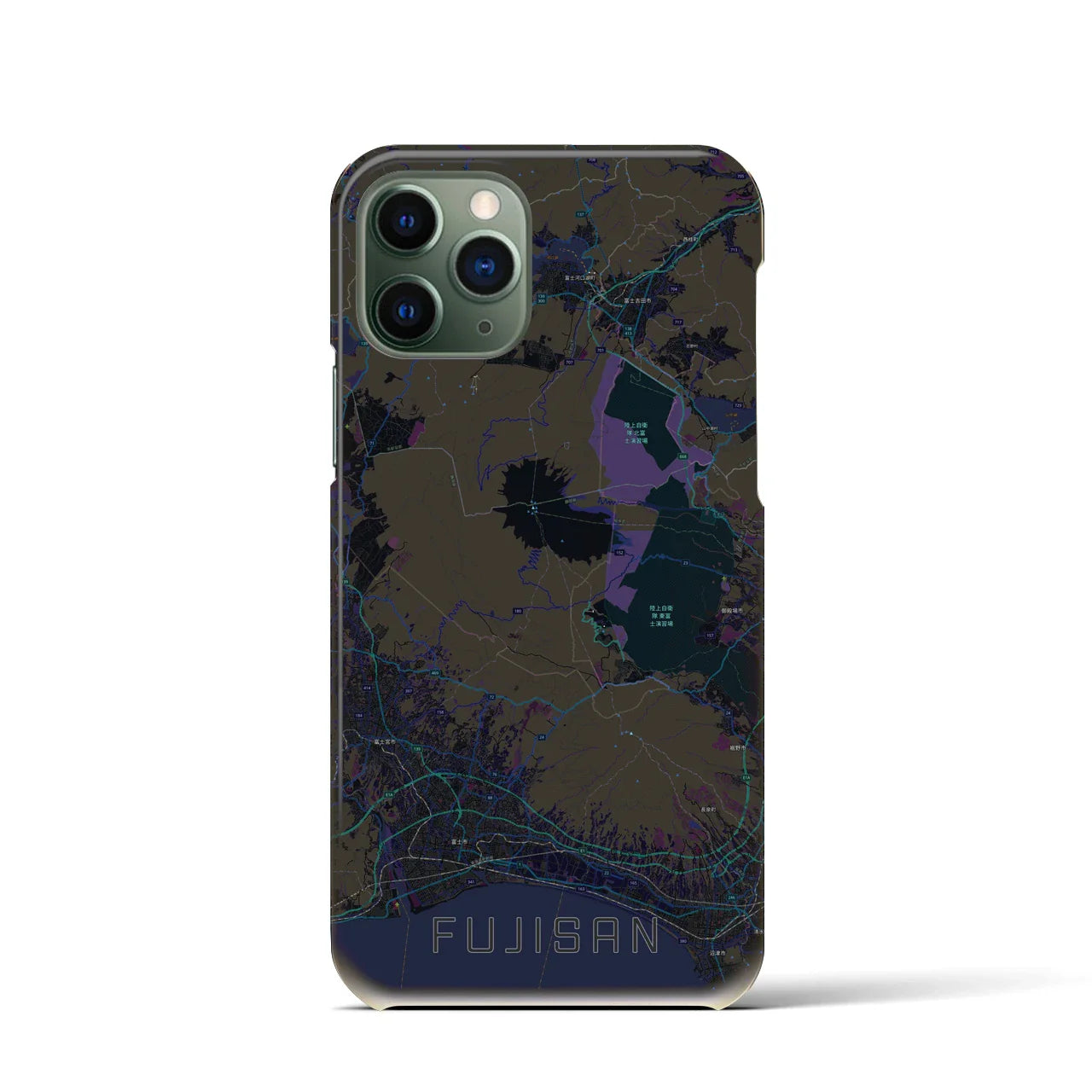 【富士山(静岡県)】地図柄iPhoneケース(バックカバータイプ)