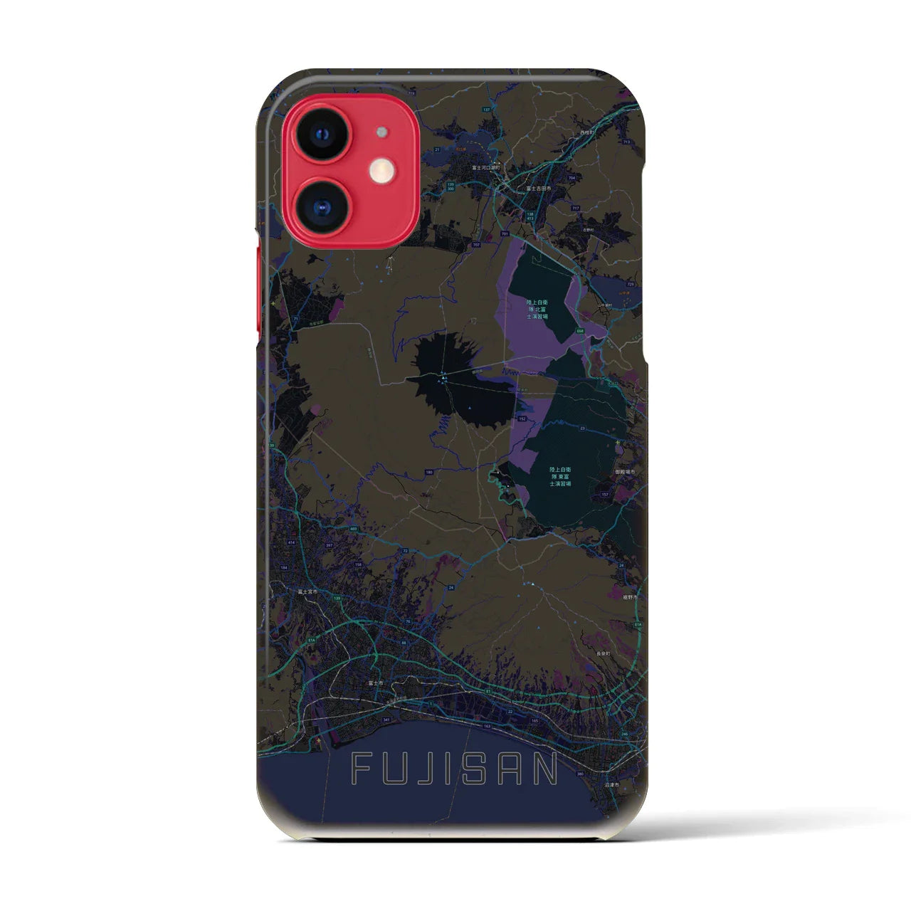 【富士山(静岡県)】地図柄iPhoneケース(バックカバータイプ)