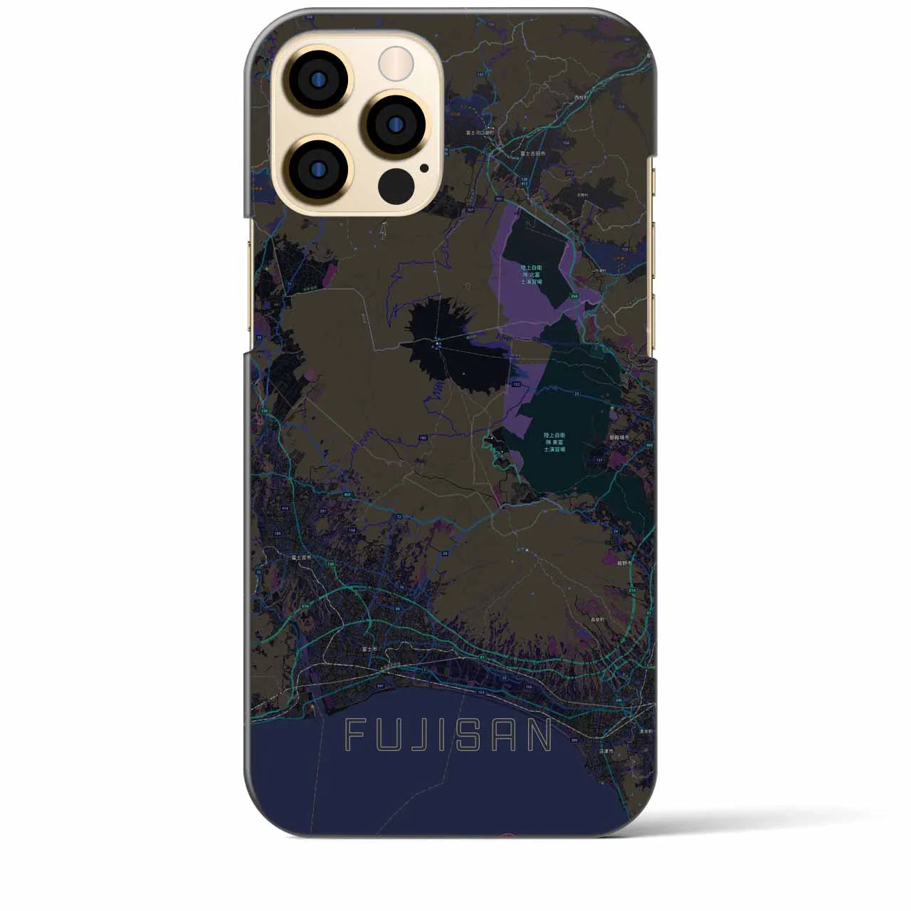 【富士山(静岡県)】地図柄iPhoneケース(バックカバータイプ)