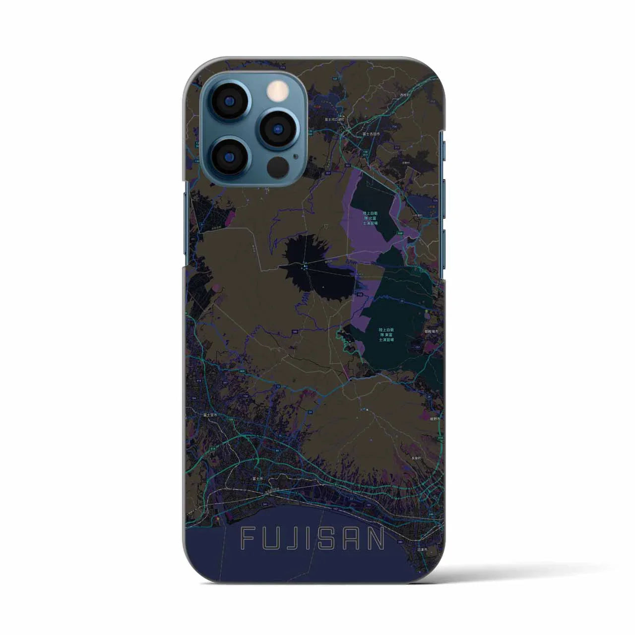 【富士山(静岡県)】地図柄iPhoneケース(バックカバータイプ)