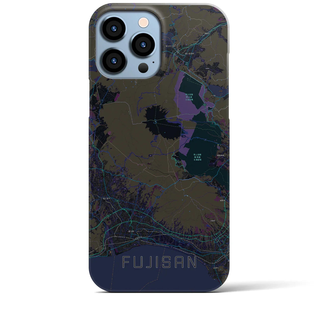 【富士山(静岡県)】地図柄iPhoneケース(バックカバータイプ)