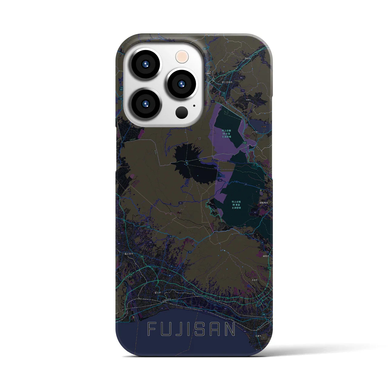 【富士山(静岡県)】地図柄iPhoneケース(バックカバータイプ)