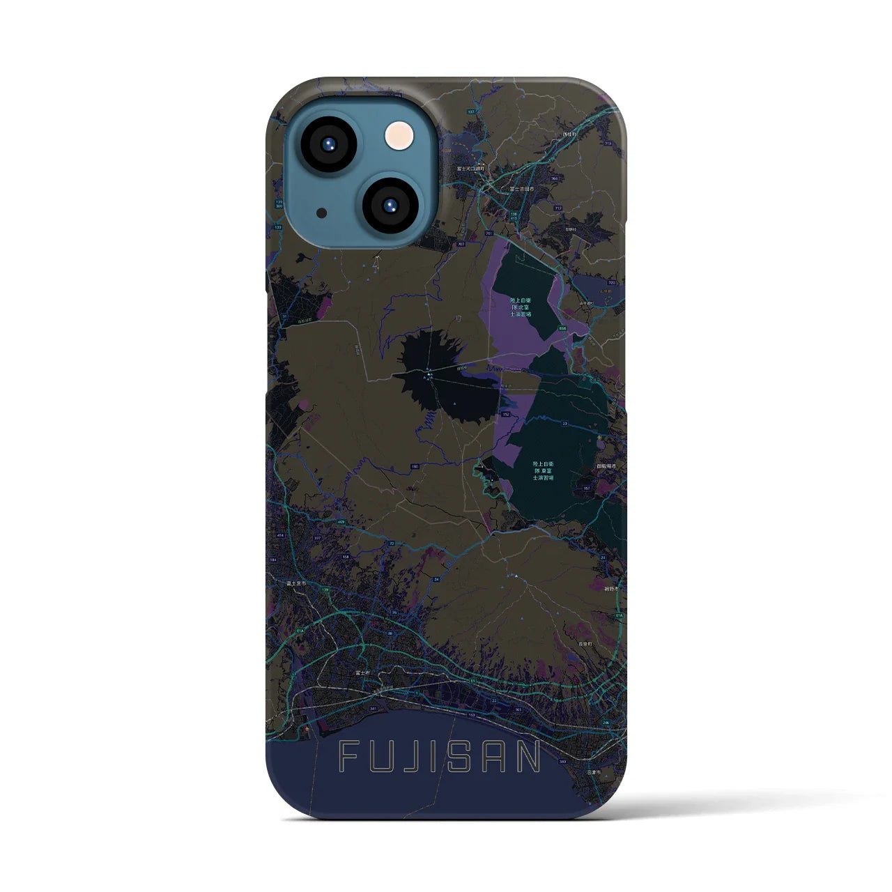 【富士山(静岡県)】地図柄iPhoneケース(バックカバータイプ)