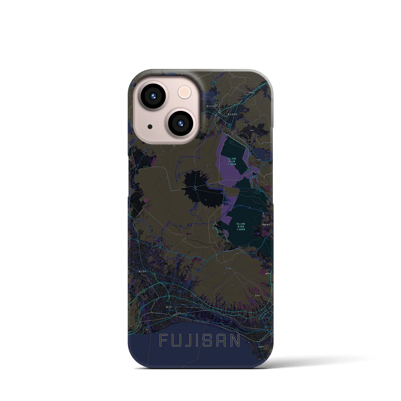 【富士山(静岡県)】地図柄iPhoneケース(バックカバータイプ)