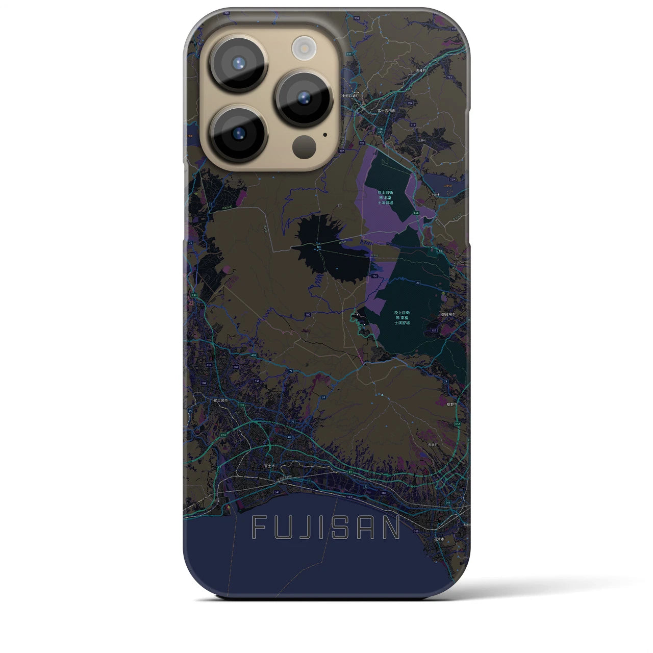 【富士山(静岡県)】地図柄iPhoneケース(バックカバータイプ)