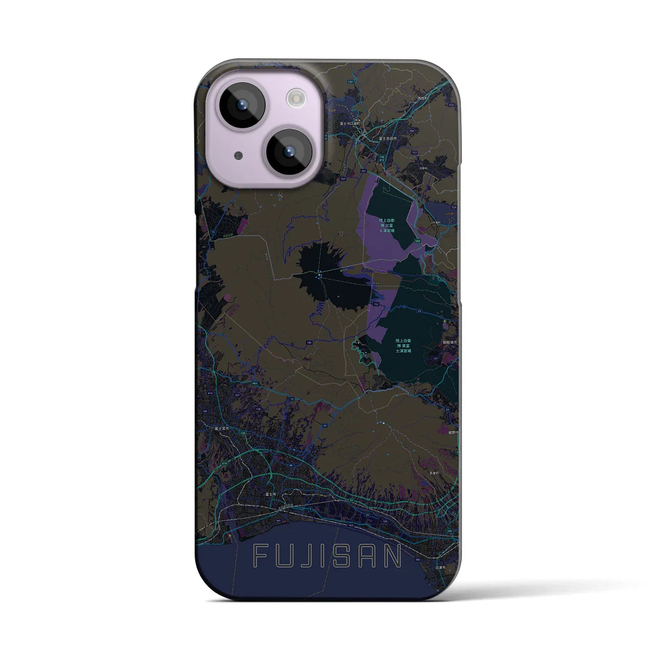 【富士山(静岡県)】地図柄iPhoneケース(バックカバータイプ)