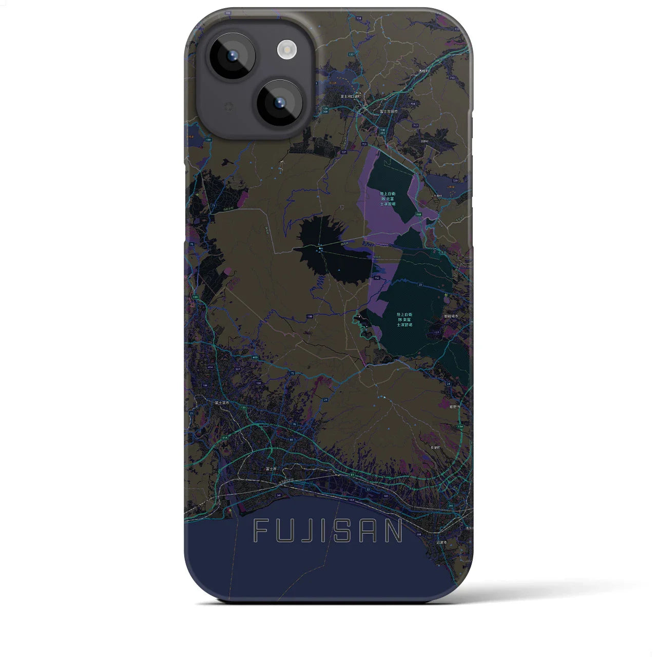 【富士山(静岡県)】地図柄iPhoneケース(バックカバータイプ)