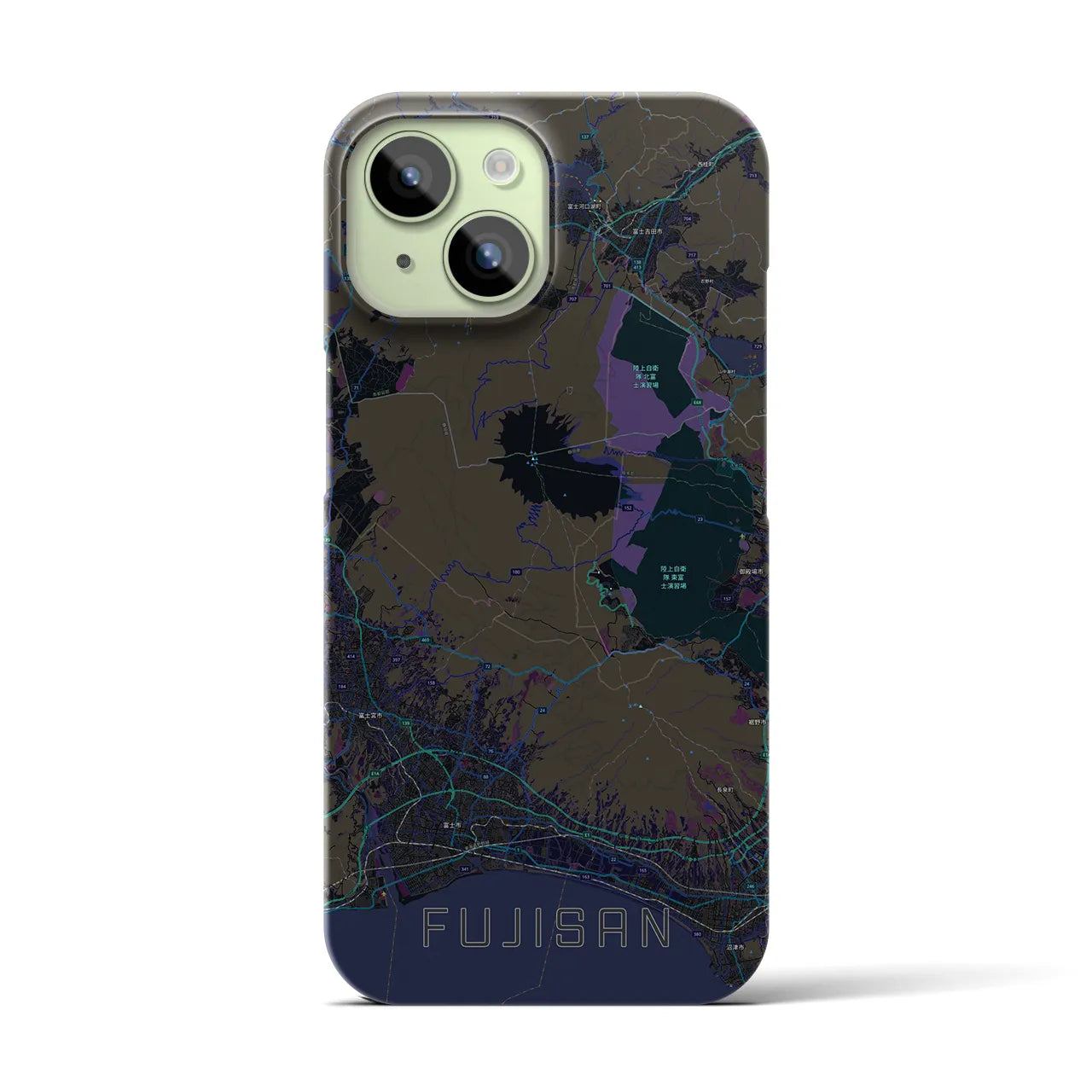 【富士山(静岡県)】地図柄iPhoneケース(バックカバータイプ)