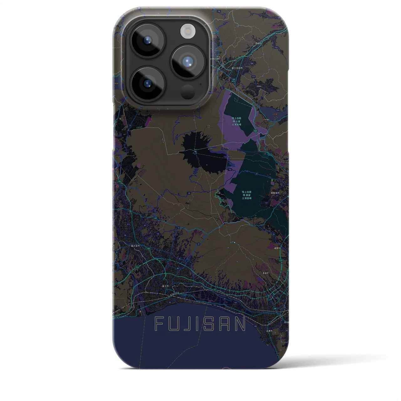 【富士山(静岡県)】地図柄iPhoneケース(バックカバータイプ)