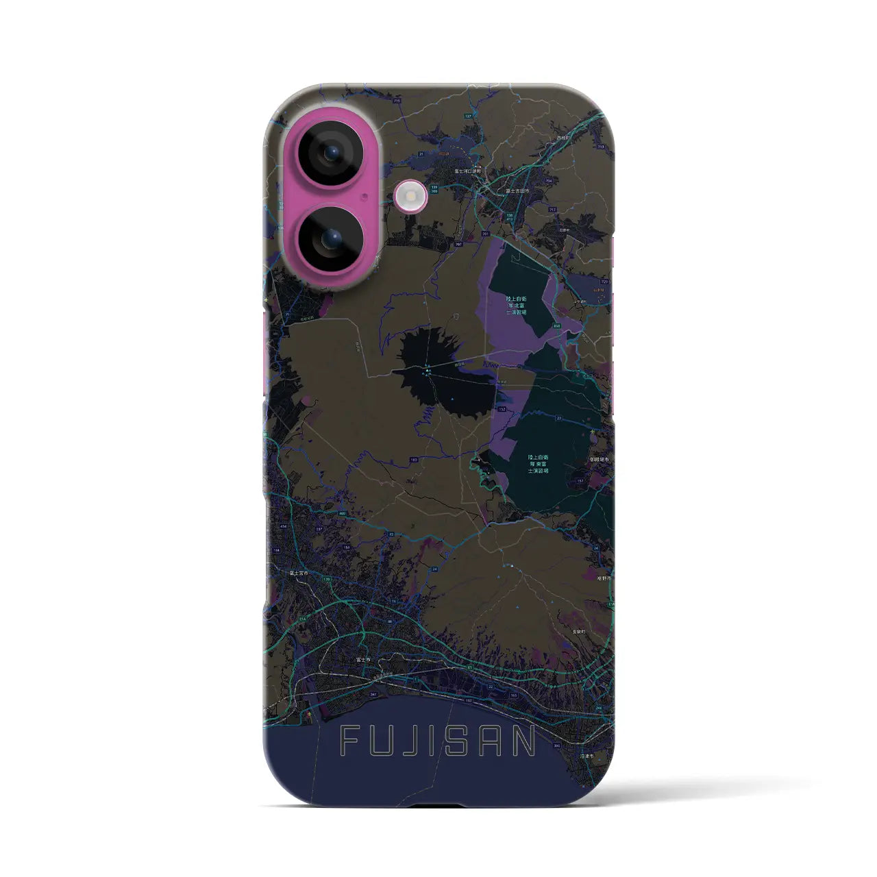 【富士山(静岡県)】地図柄iPhoneケース(バックカバータイプ)