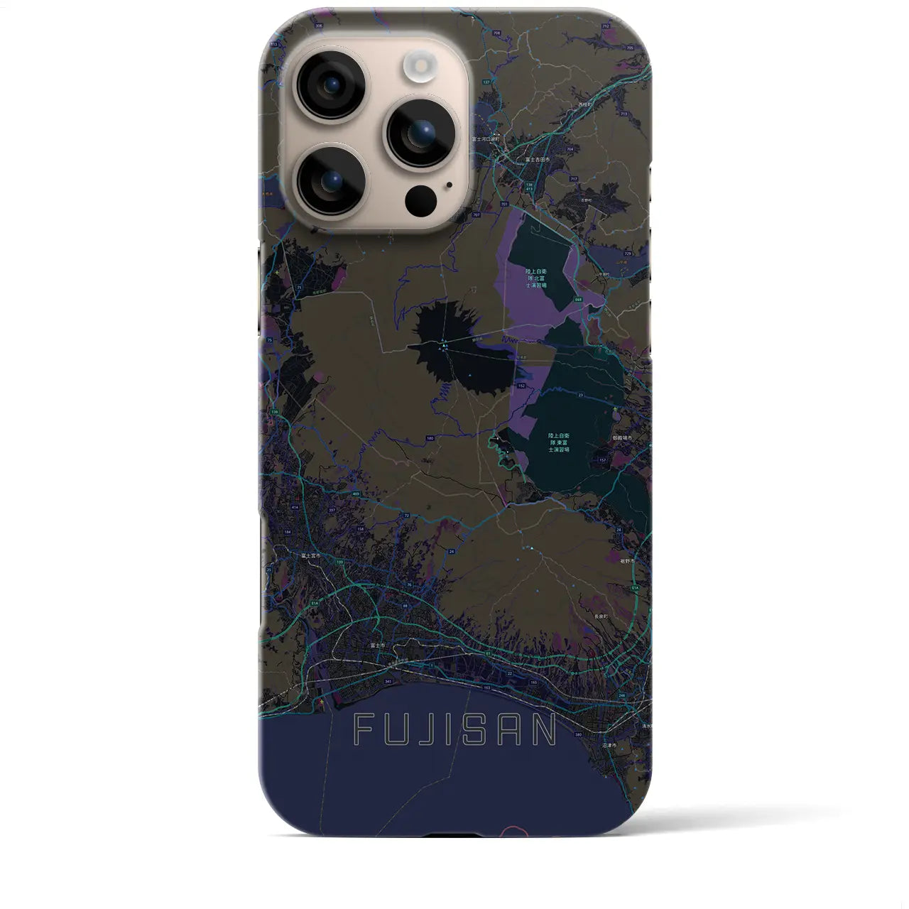 【富士山(静岡県)】地図柄iPhoneケース(バックカバータイプ)