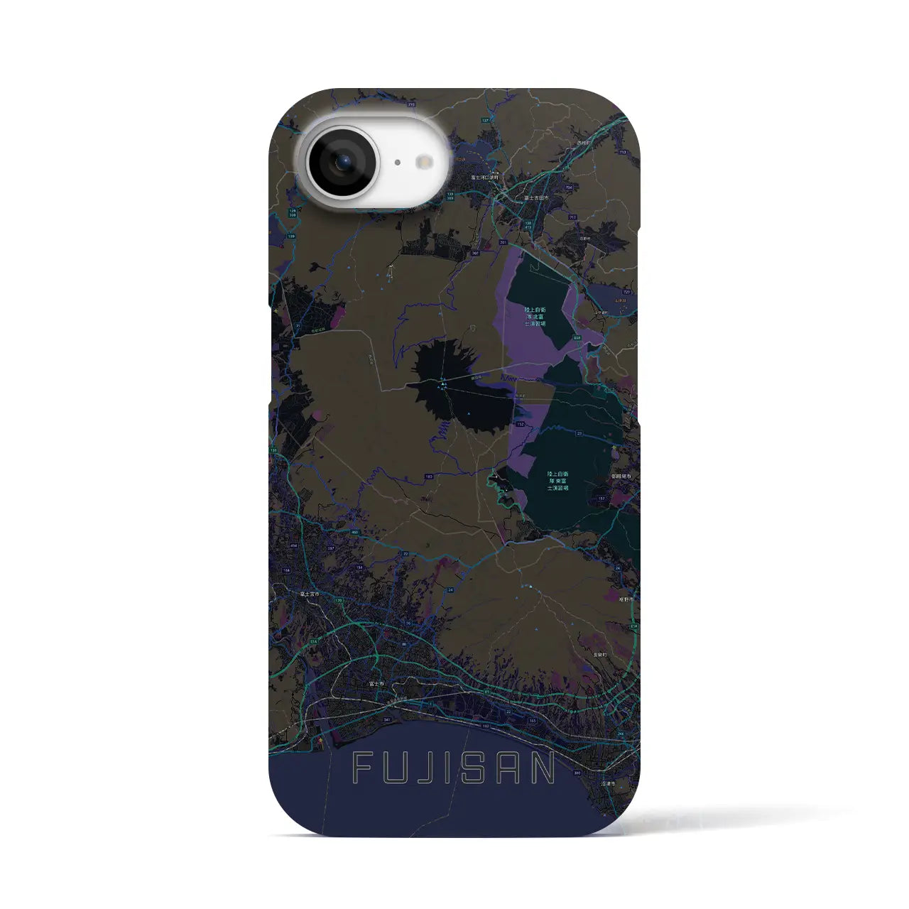 【富士山(静岡県)】地図柄iPhoneケース(バックカバータイプ)