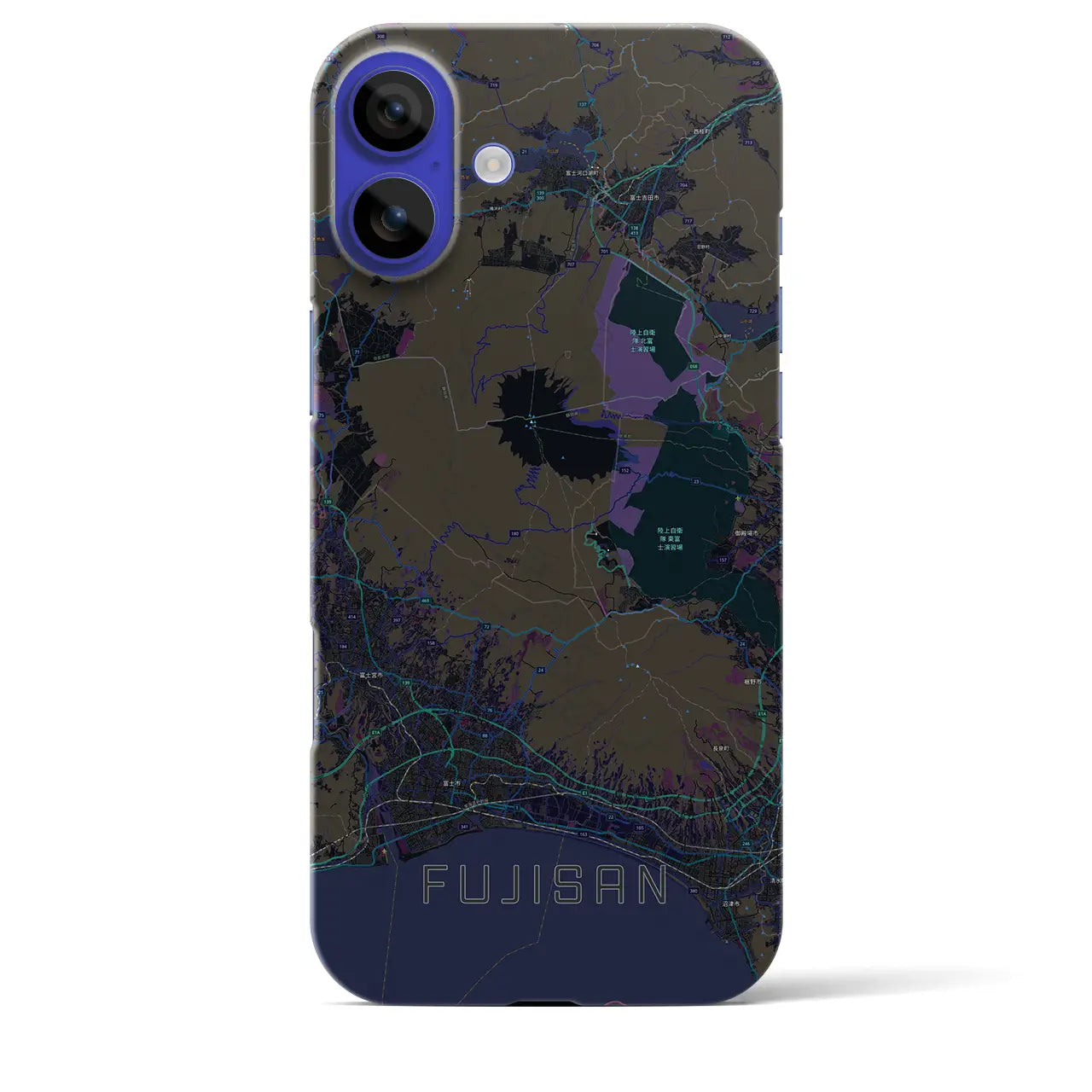 【富士山(静岡県)】地図柄iPhoneケース(バックカバータイプ)