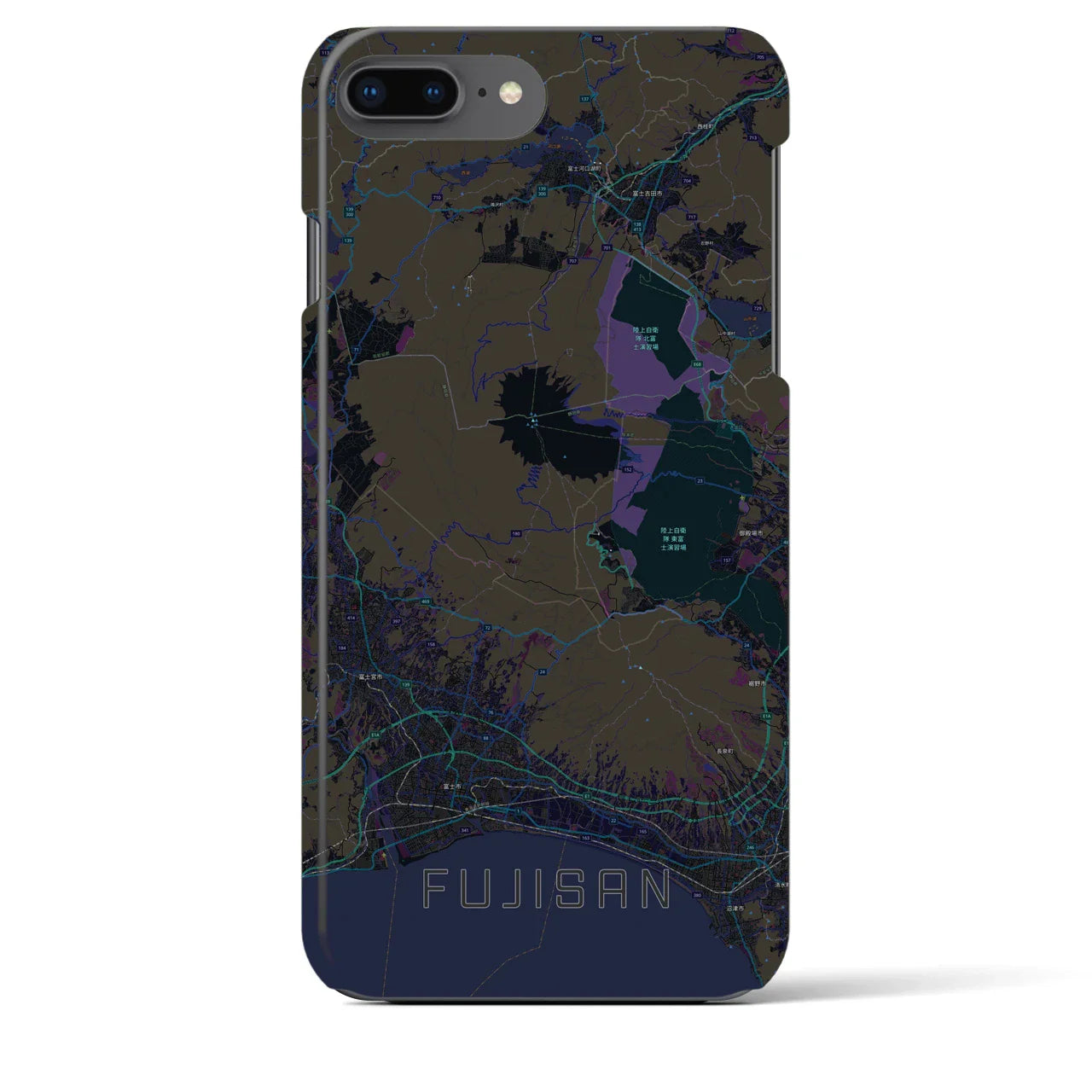【富士山(静岡県)】地図柄iPhoneケース(バックカバータイプ)