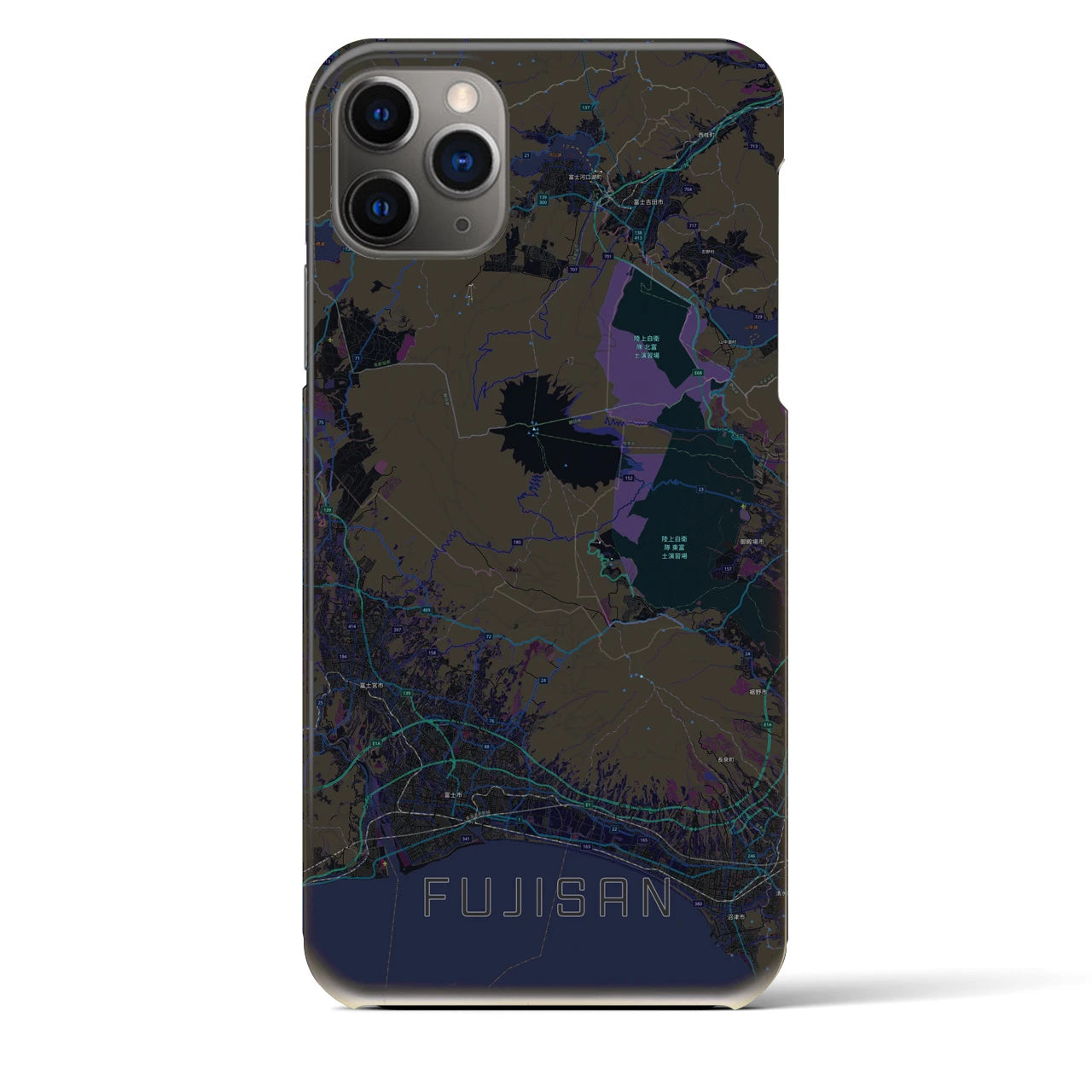 【富士山(静岡県)】地図柄iPhoneケース(バックカバータイプ)