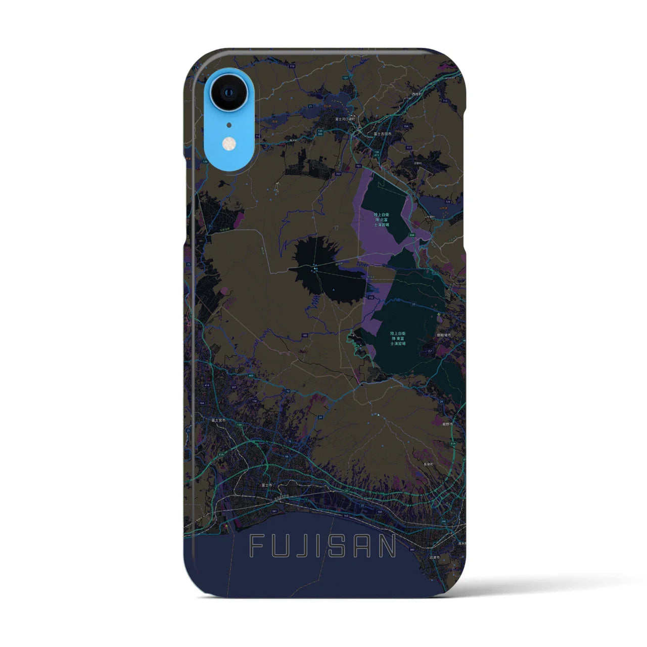 【富士山(静岡県)】地図柄iPhoneケース(バックカバータイプ)