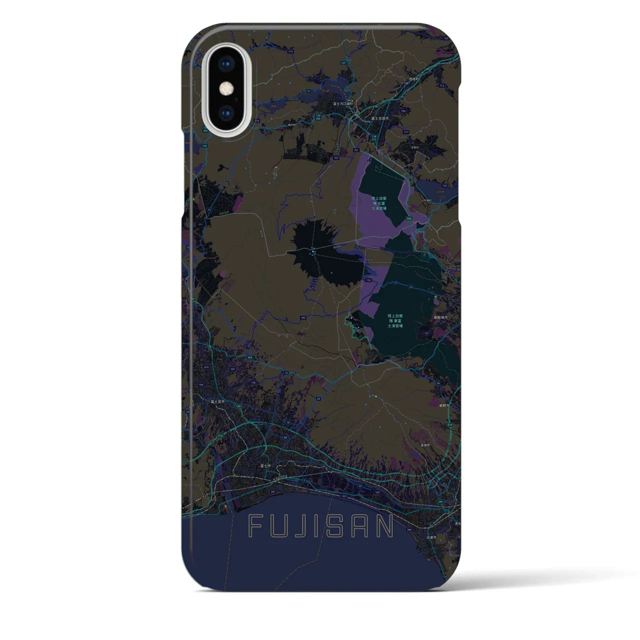 【富士山(静岡県)】地図柄iPhoneケース(バックカバータイプ)