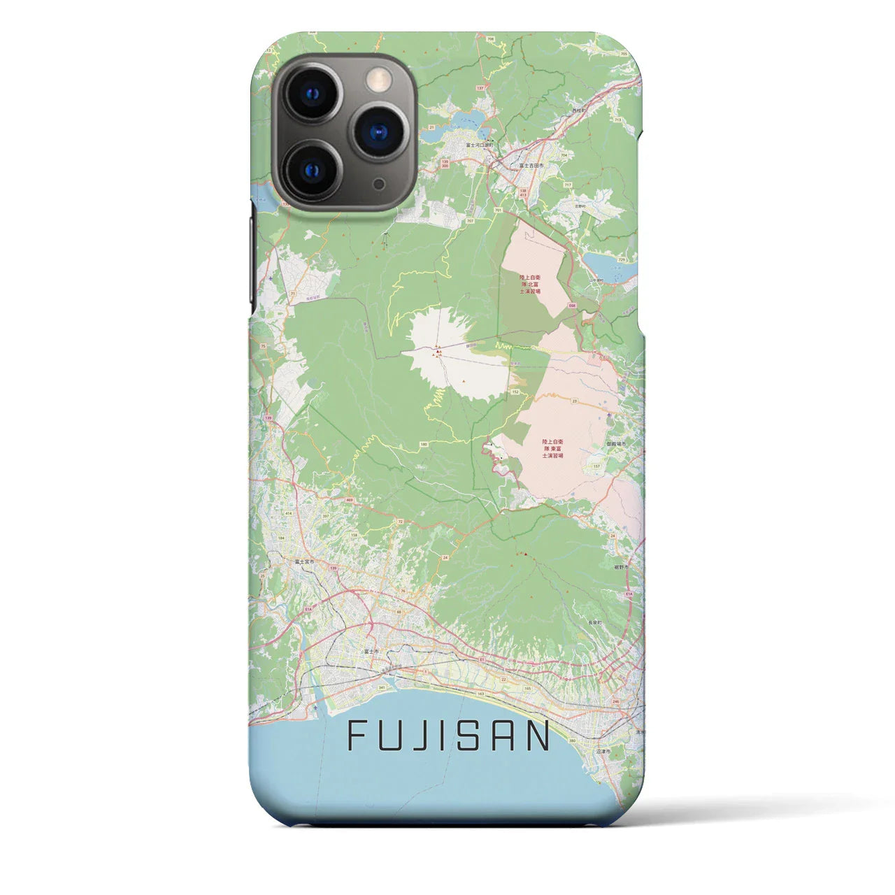 【富士山(静岡県)】地図柄iPhoneケース(バックカバータイプ)