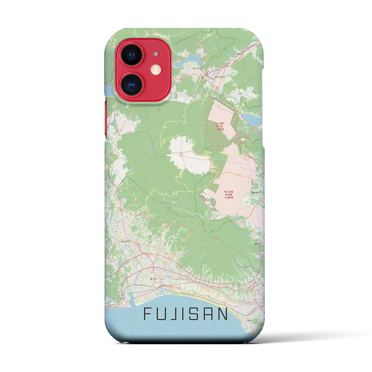 【富士山(静岡県)】地図柄iPhoneケース(バックカバータイプ)