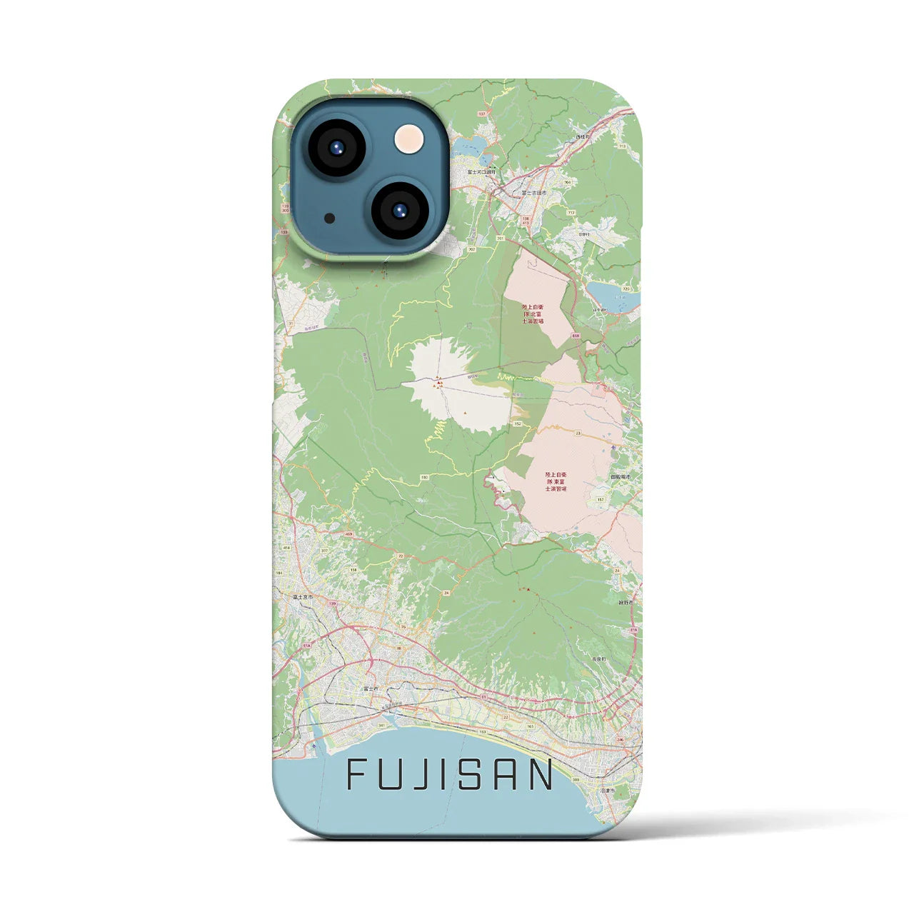 【富士山(静岡県)】地図柄iPhoneケース(バックカバータイプ)