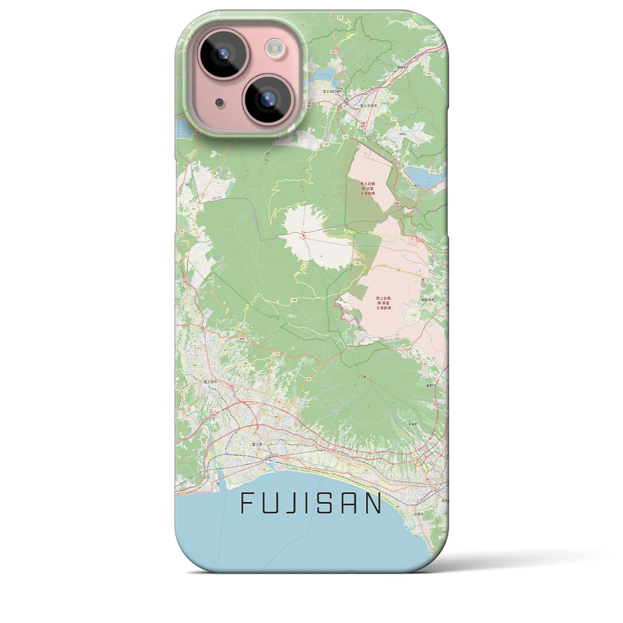 【富士山(静岡県)】地図柄iPhoneケース(バックカバータイプ)