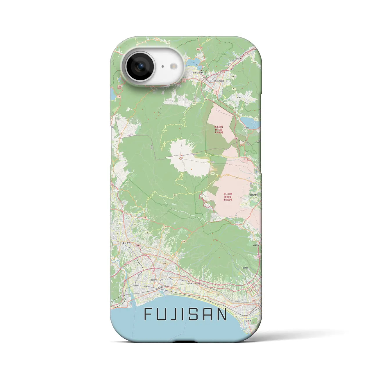【富士山(静岡県)】地図柄iPhoneケース(バックカバータイプ)