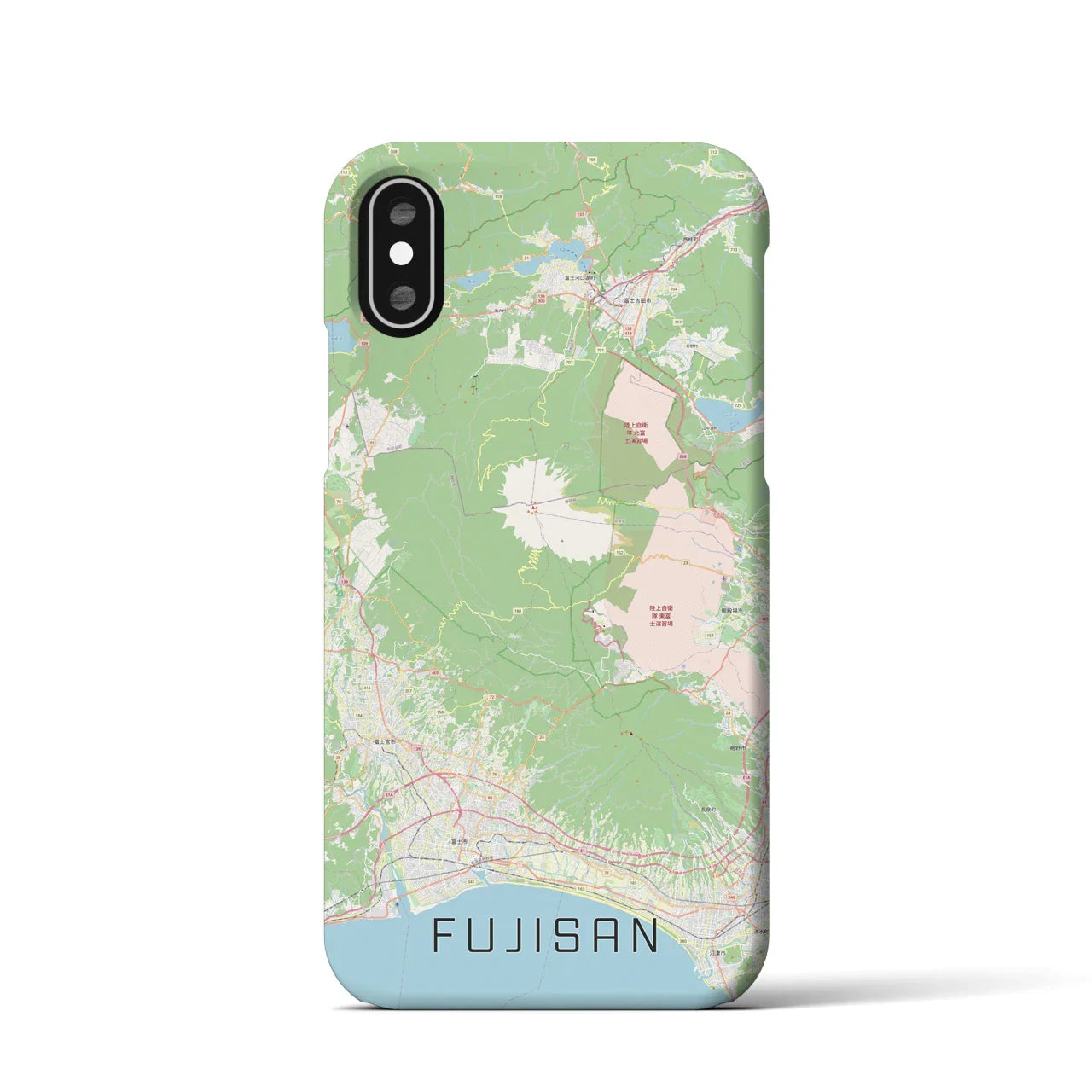 【富士山(静岡県)】地図柄iPhoneケース(バックカバータイプ)