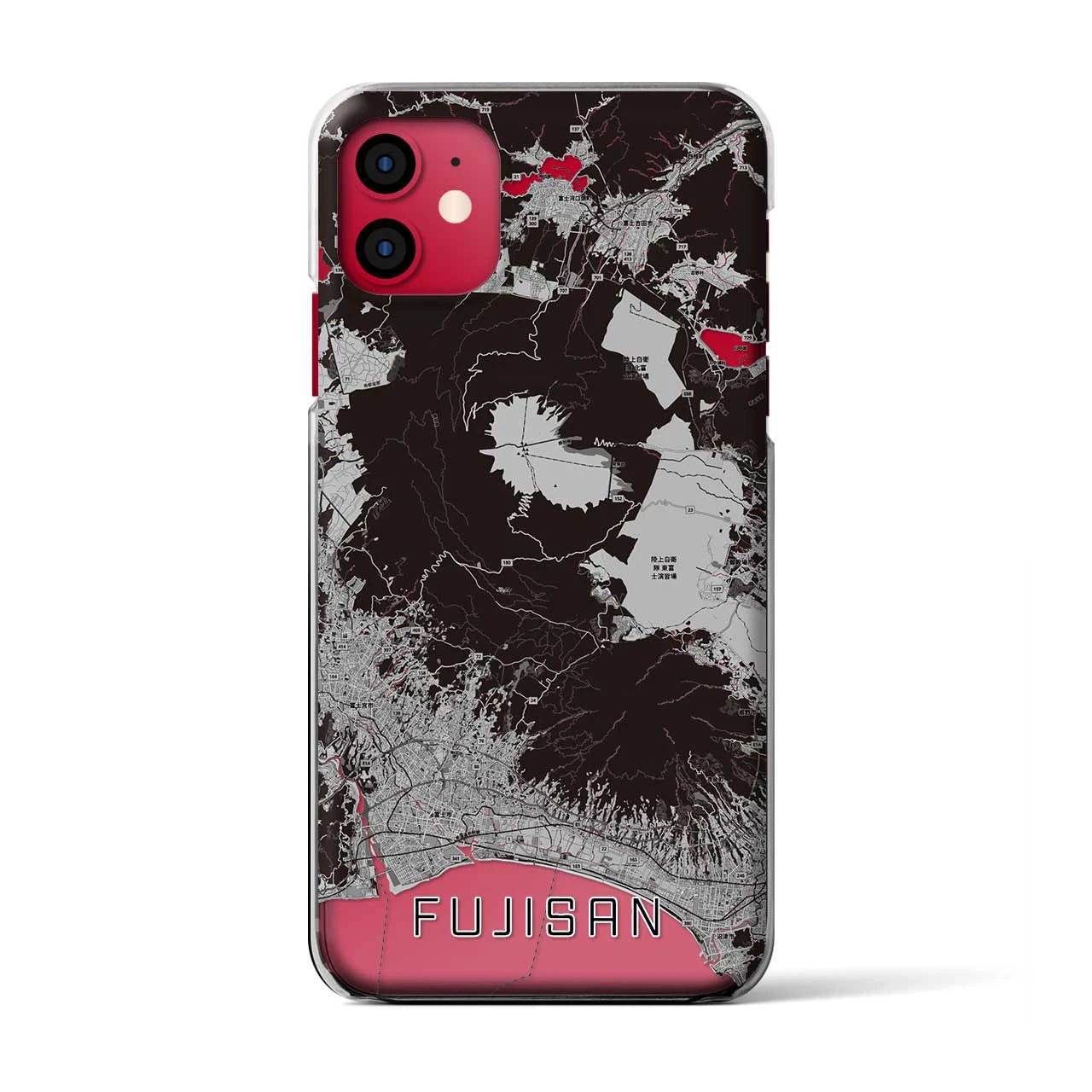 【富士山(静岡県)】地図柄iPhoneケース(クリアタイプ)