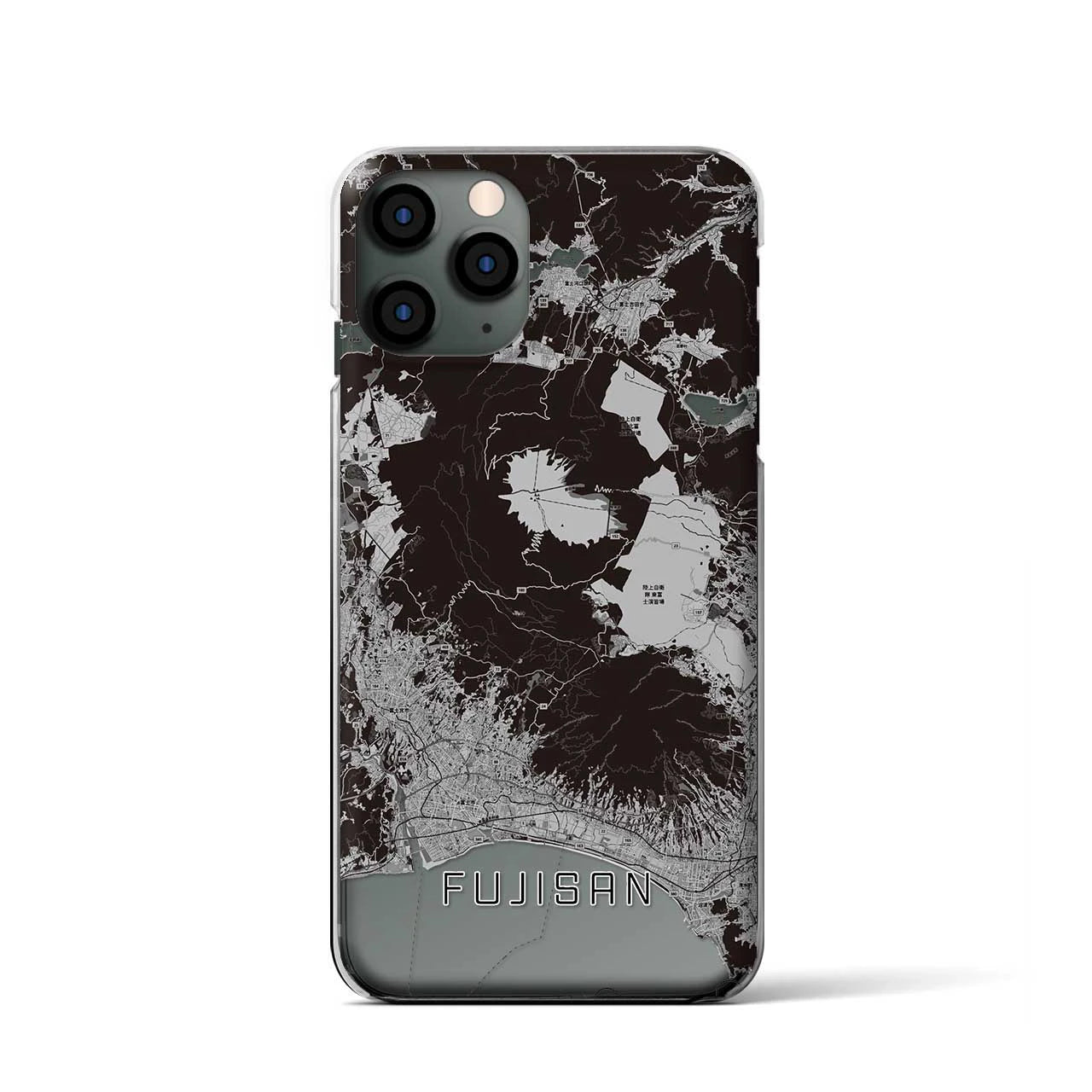 【富士山(静岡県)】地図柄iPhoneケース(クリアタイプ)