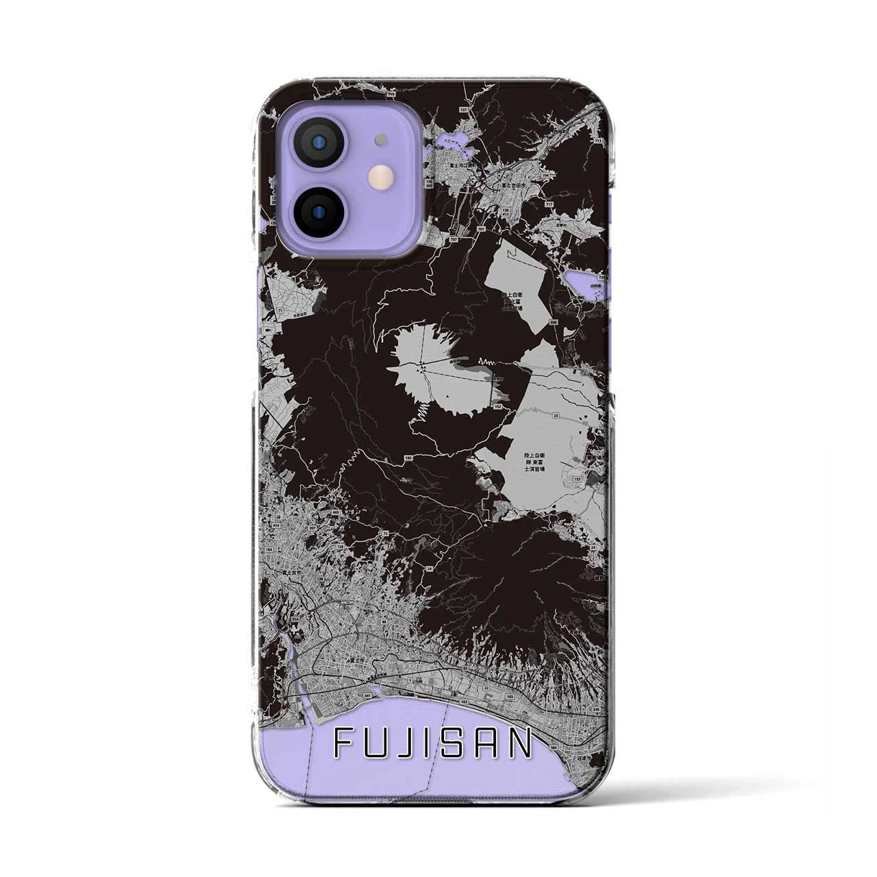 【富士山(静岡県)】地図柄iPhoneケース(クリアタイプ)