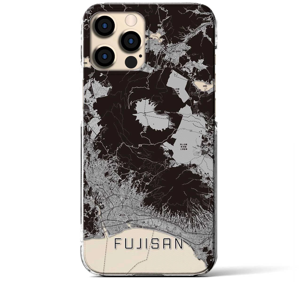 【富士山(静岡県)】地図柄iPhoneケース(クリアタイプ)