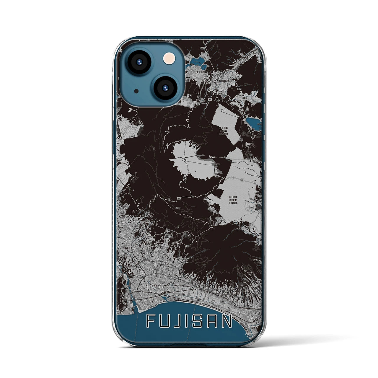 【富士山(静岡県)】地図柄iPhoneケース(クリアタイプ)
