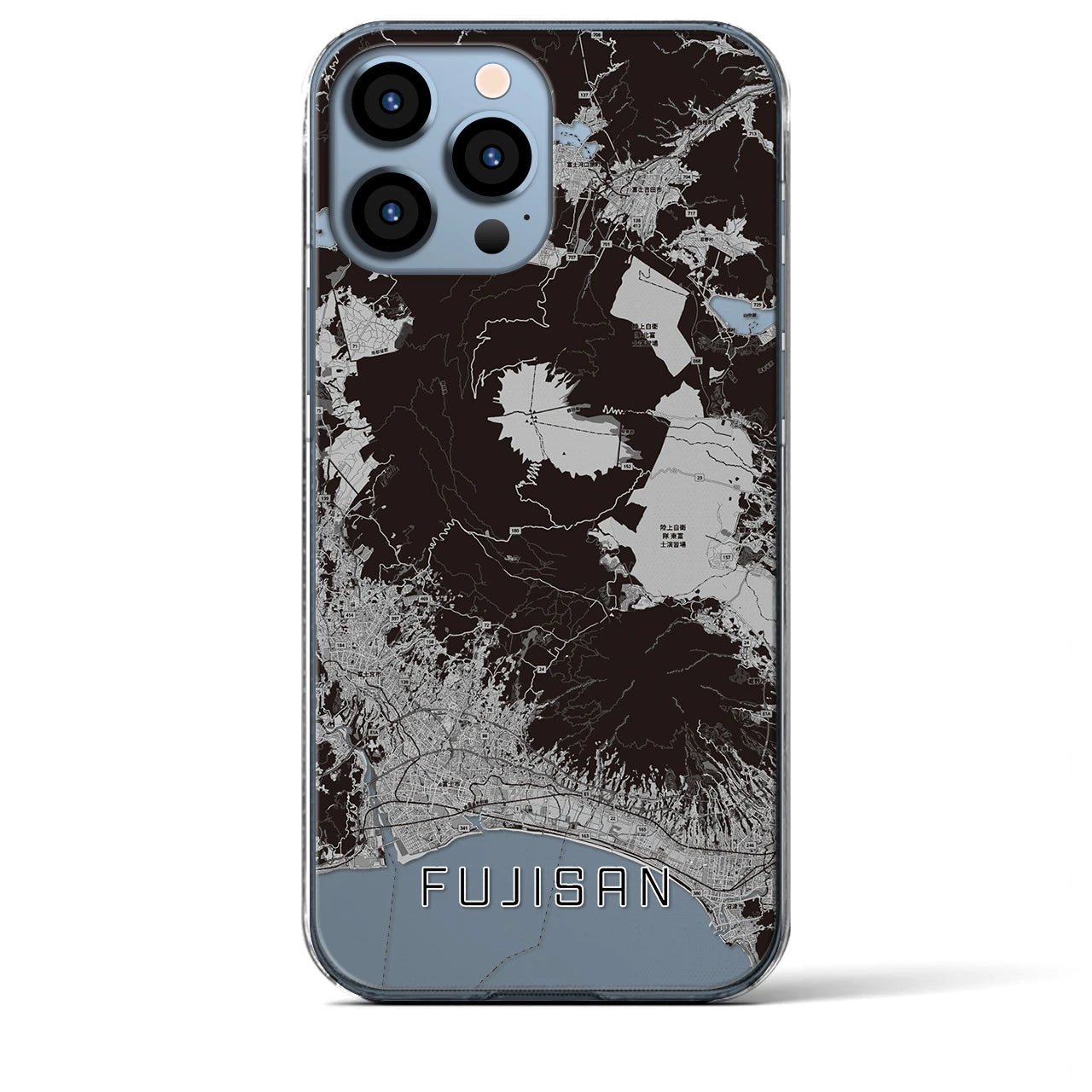 【富士山(静岡県)】地図柄iPhoneケース(クリアタイプ)