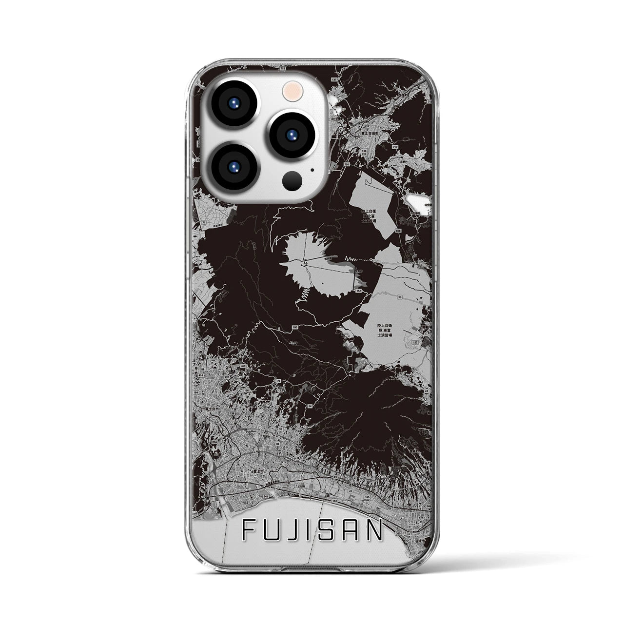 【富士山(静岡県)】地図柄iPhoneケース(クリアタイプ)