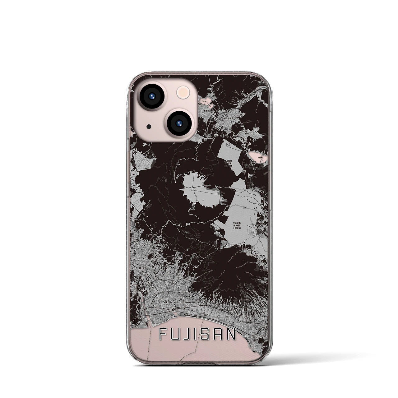 【富士山(静岡県)】地図柄iPhoneケース(クリアタイプ)