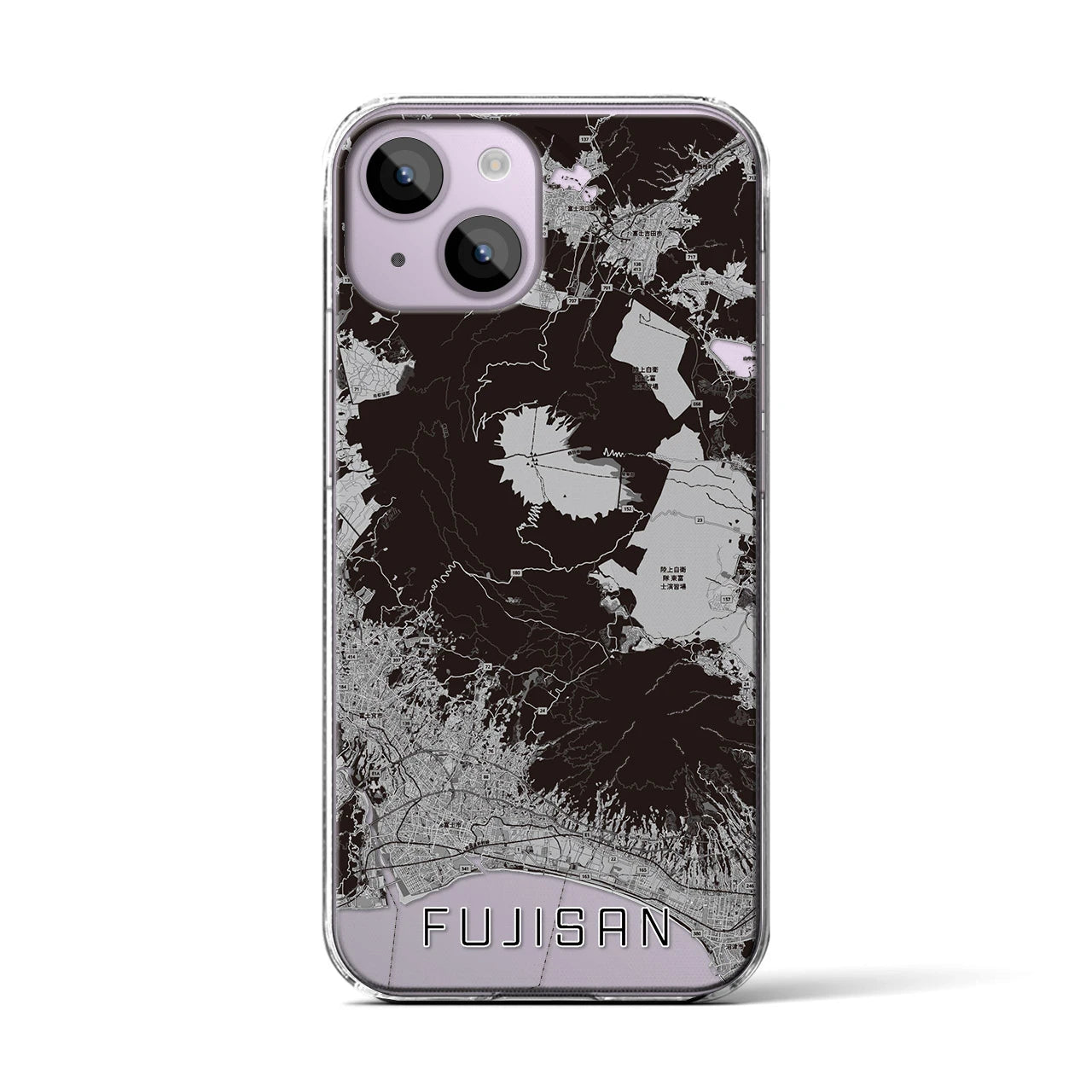 【富士山(静岡県)】地図柄iPhoneケース(クリアタイプ)