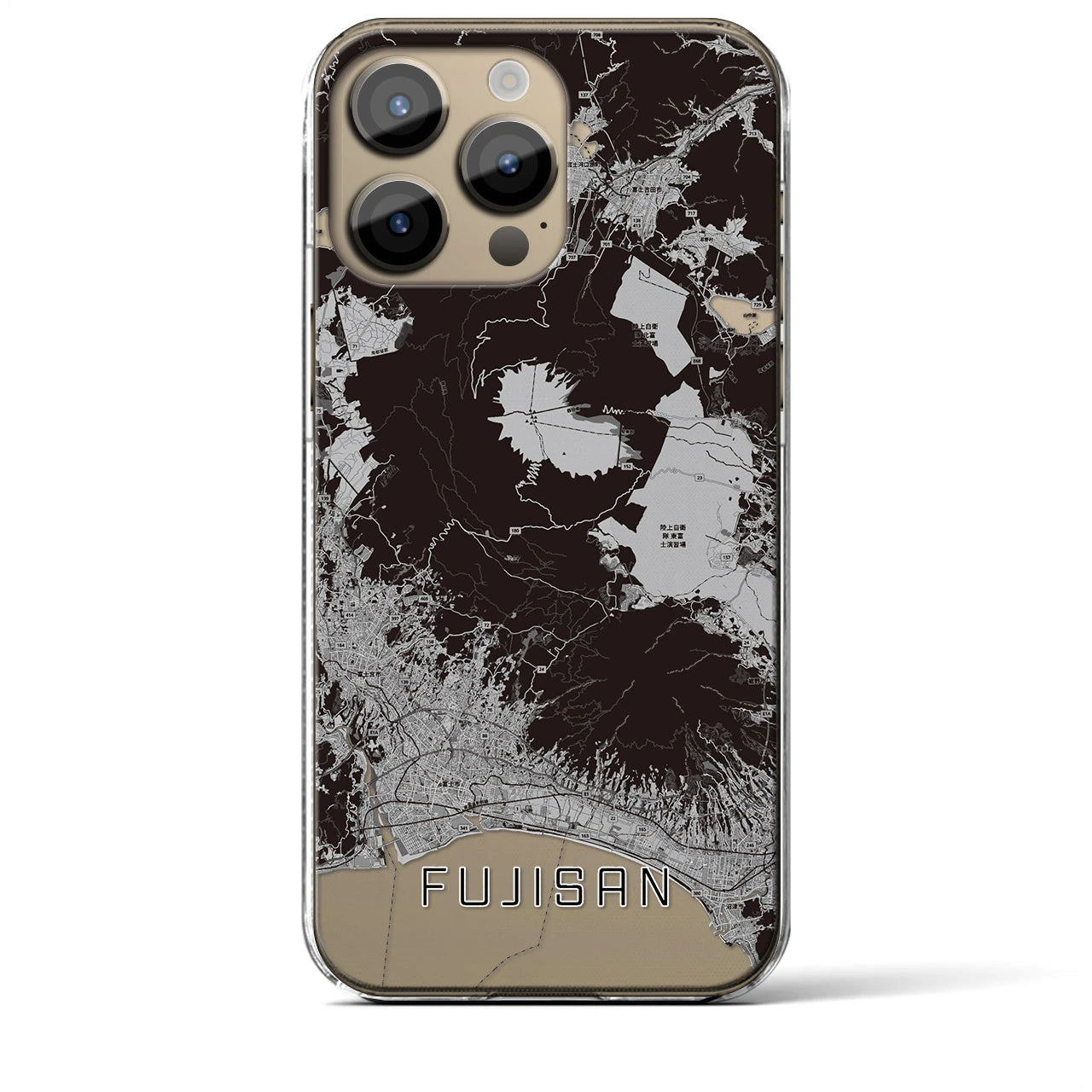 【富士山(静岡県)】地図柄iPhoneケース(クリアタイプ)