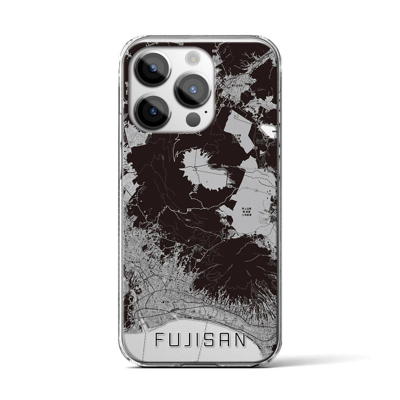 【富士山(静岡県)】地図柄iPhoneケース(クリアタイプ)