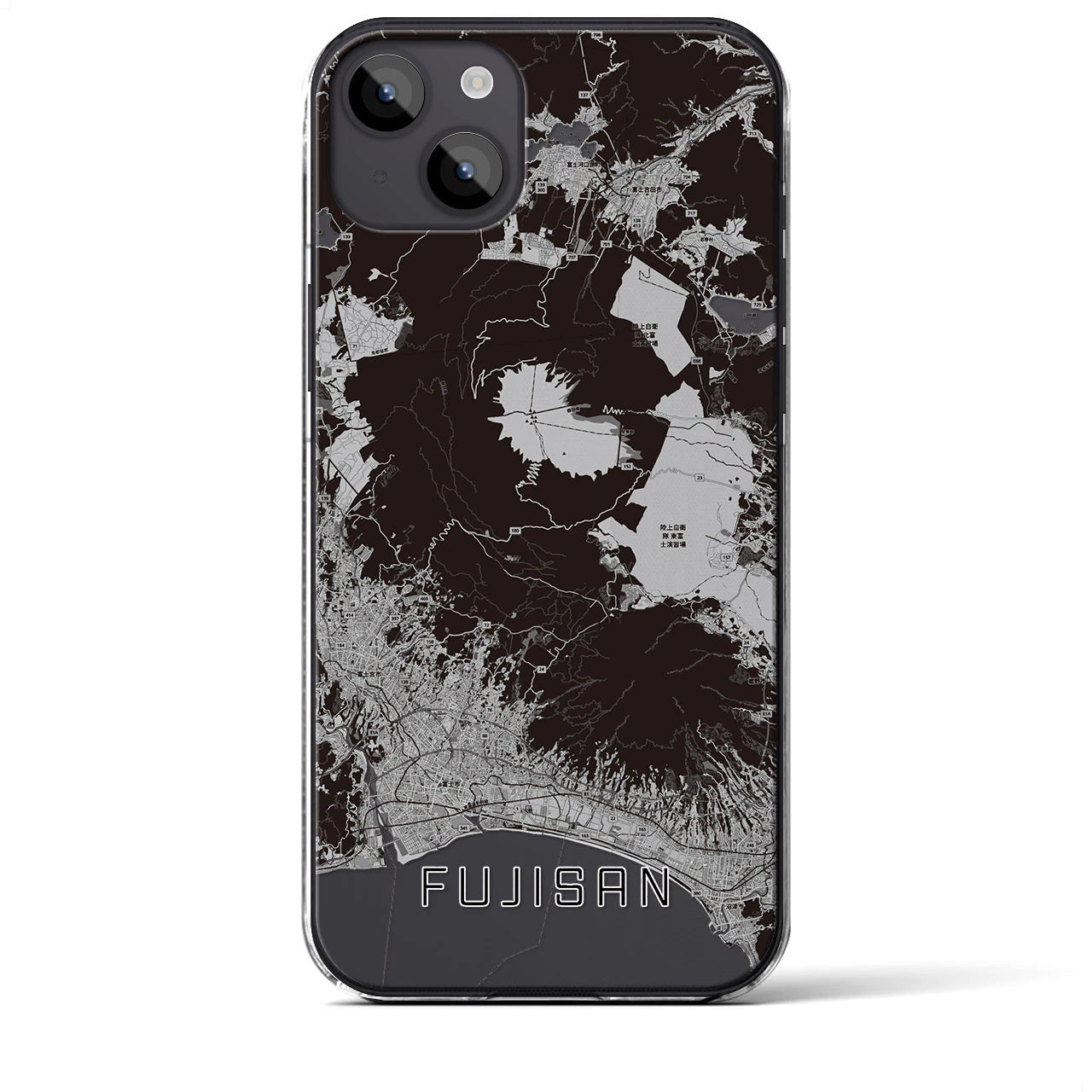 【富士山(静岡県)】地図柄iPhoneケース(クリアタイプ)