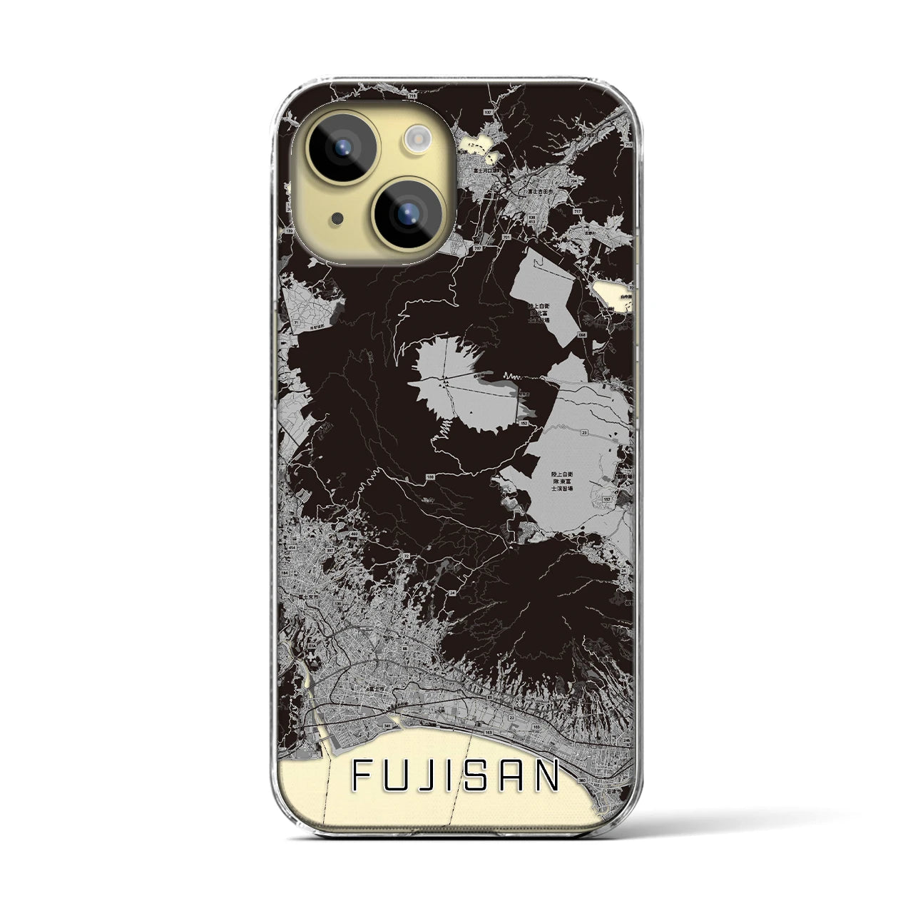 【富士山(静岡県)】地図柄iPhoneケース(クリアタイプ)