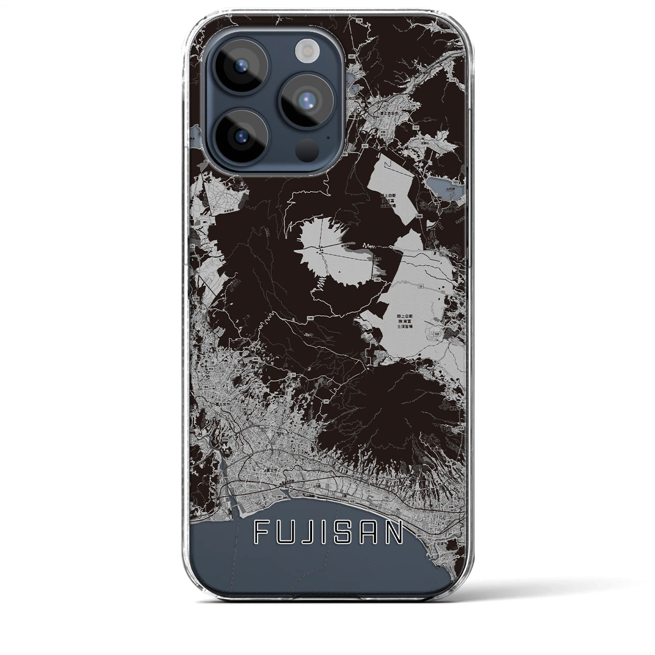 【富士山(静岡県)】地図柄iPhoneケース(クリアタイプ)