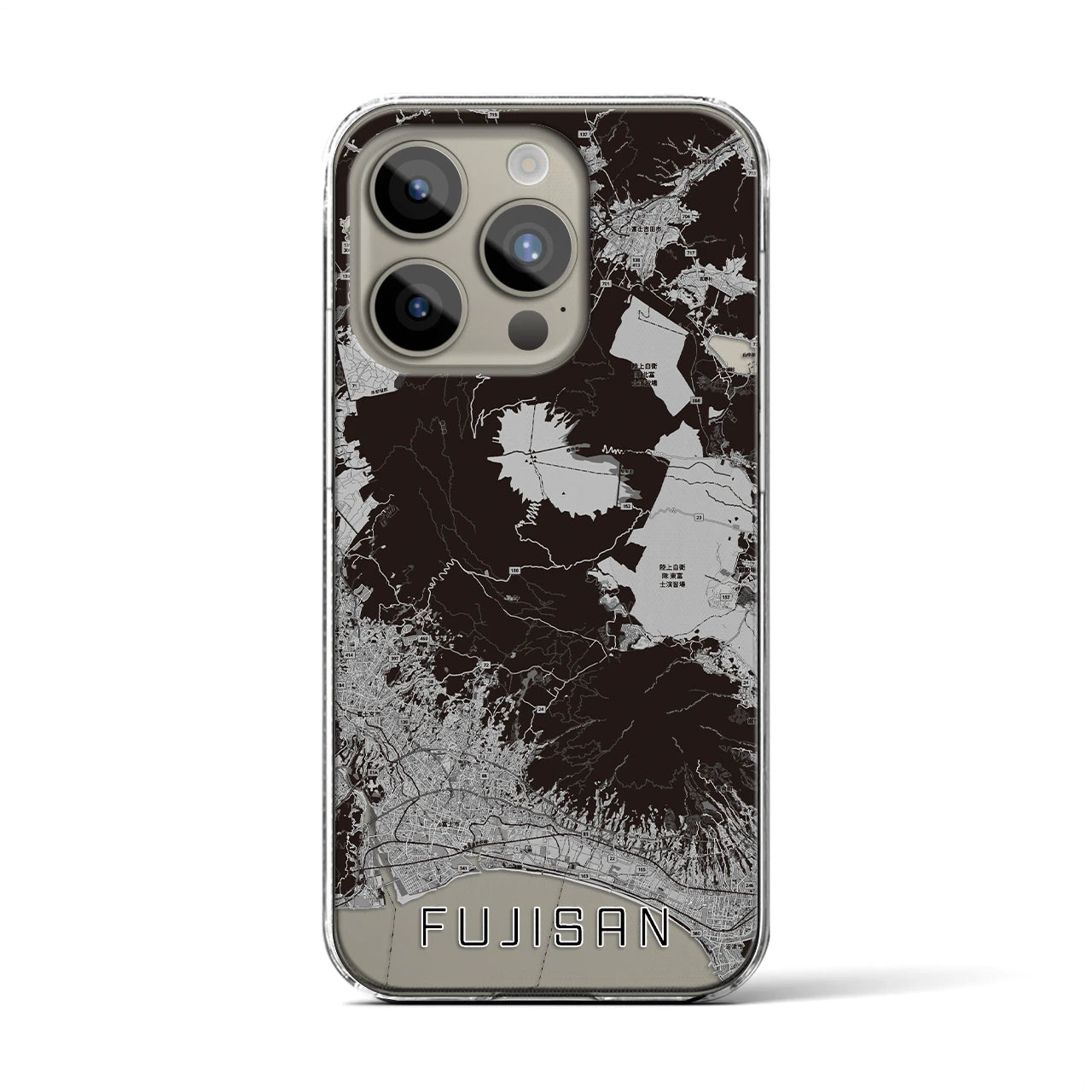 【富士山(静岡県)】地図柄iPhoneケース(クリアタイプ)