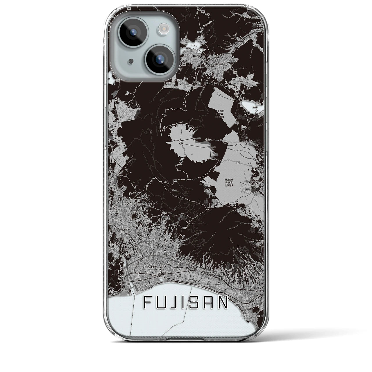 【富士山(静岡県)】地図柄iPhoneケース(クリアタイプ)
