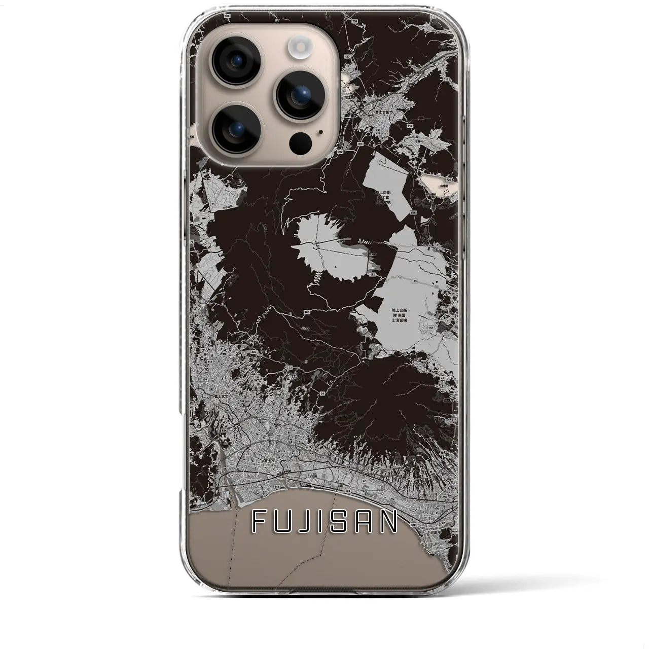 【富士山(静岡県)】地図柄iPhoneケース(クリアタイプ)