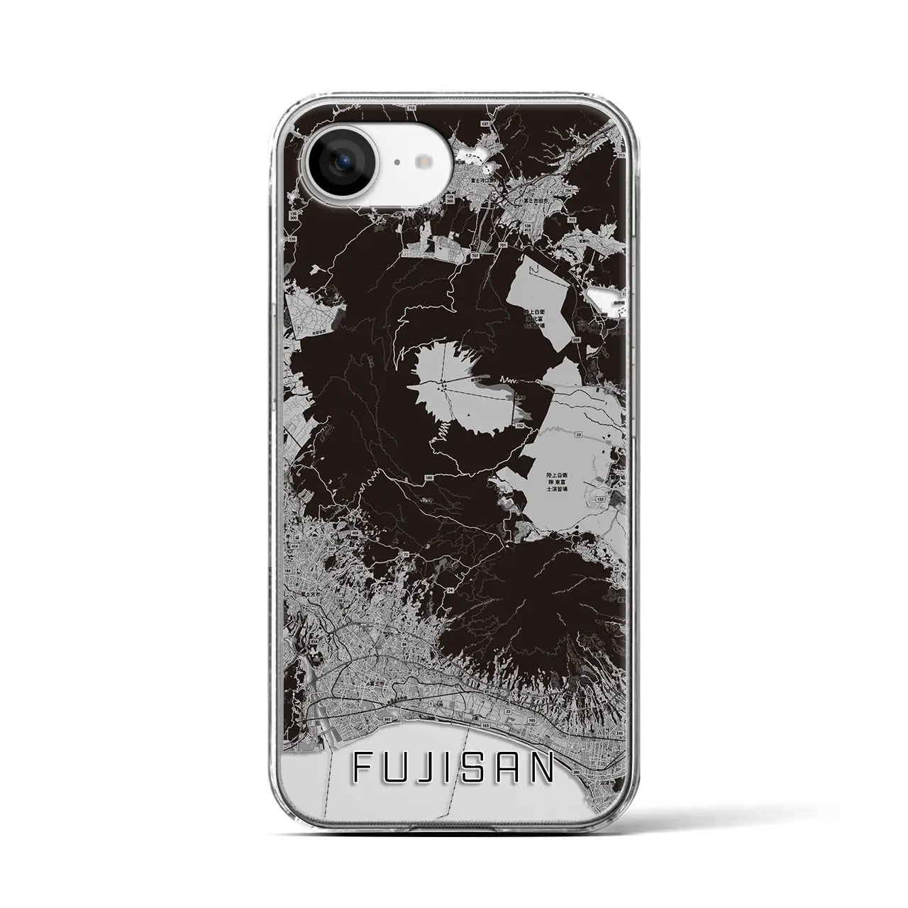 【富士山(静岡県)】地図柄iPhoneケース(クリアタイプ)