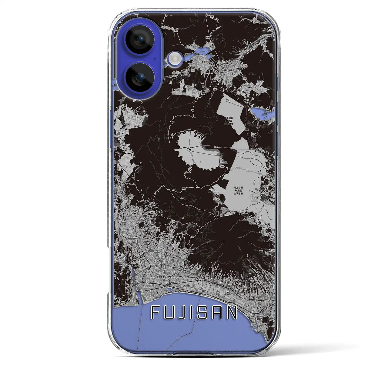 【富士山(静岡県)】地図柄iPhoneケース(クリアタイプ)