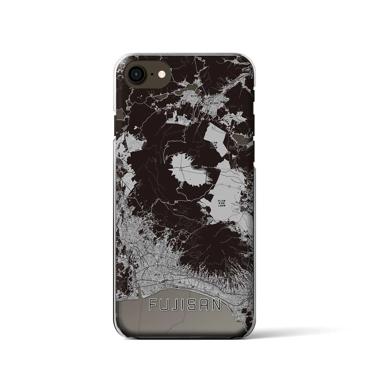【富士山(静岡県)】地図柄iPhoneケース(クリアタイプ)